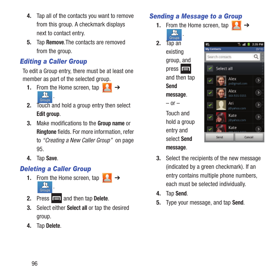 Samsung SGH-T679DBWTMB User Manual | Page 100 / 278