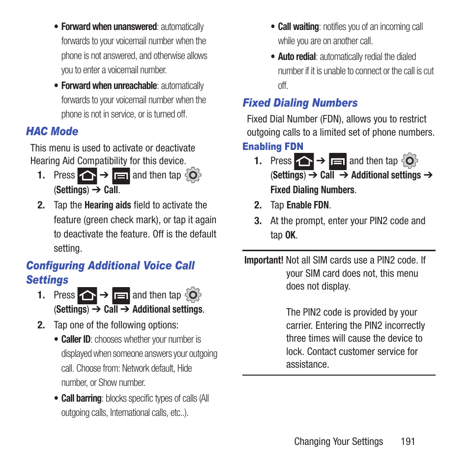 S. for more information, refer to, Configuring additional voice call, For more information | Samsung SGH-T679DBWTMB User Manual | Page 195 / 278
