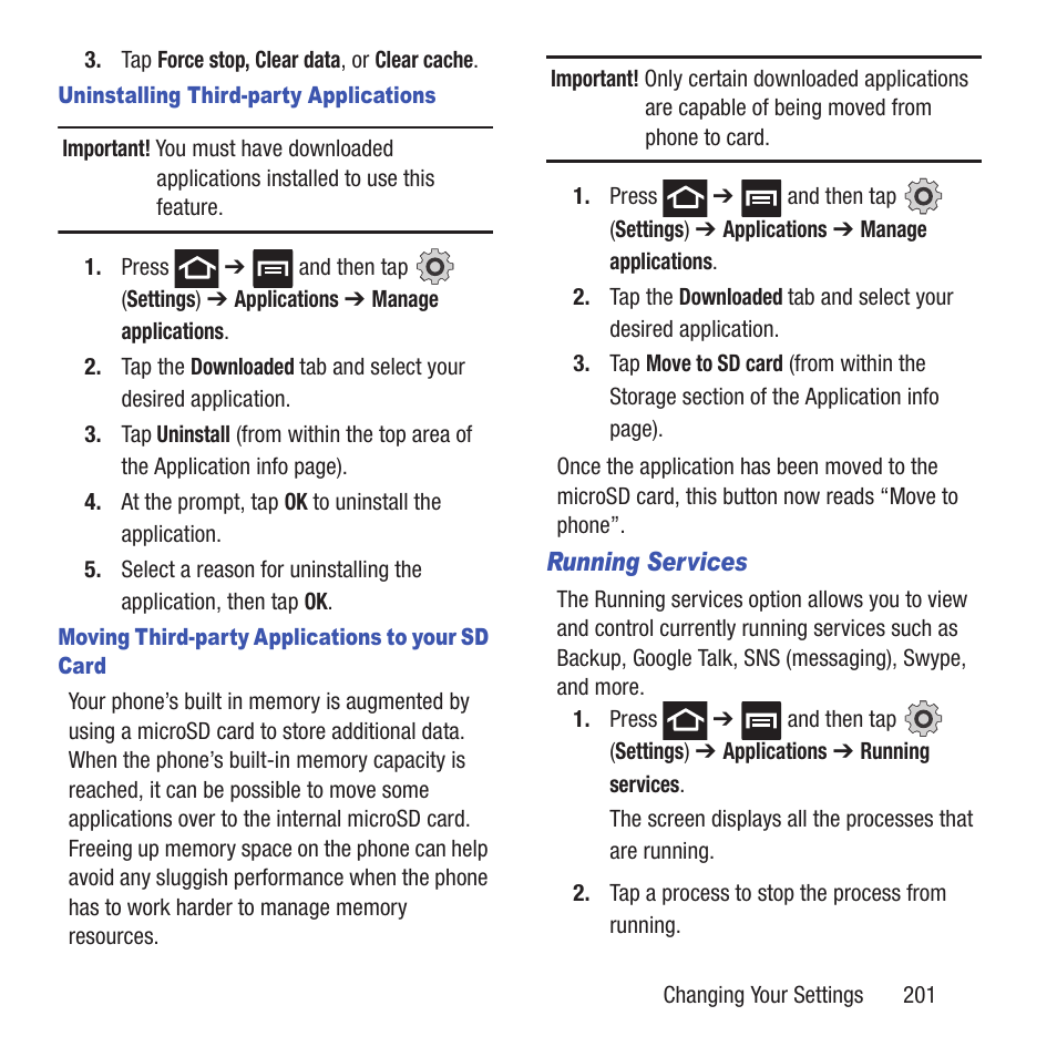 Samsung SGH-T679DBWTMB User Manual | Page 205 / 278