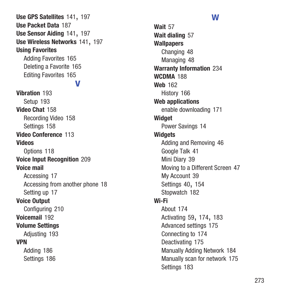 Samsung SGH-T679DBWTMB User Manual | Page 277 / 278