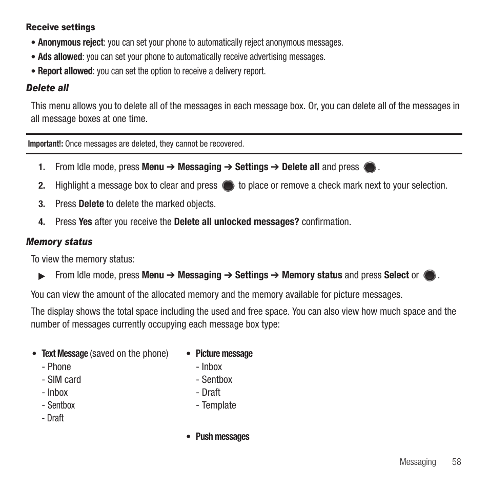Samsung SGH-T249DABTMB User Manual | Page 61 / 144