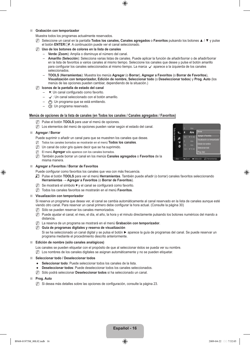 Samsung LN22B350F2DXZA User Manual | Page 52 / 69
