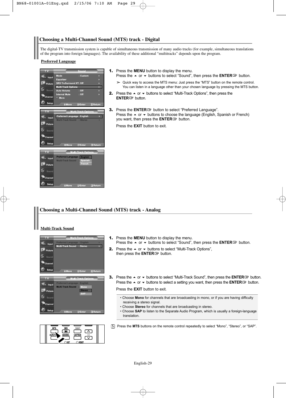 Samsung LNS4041DX-XAP User Manual | Page 31 / 179