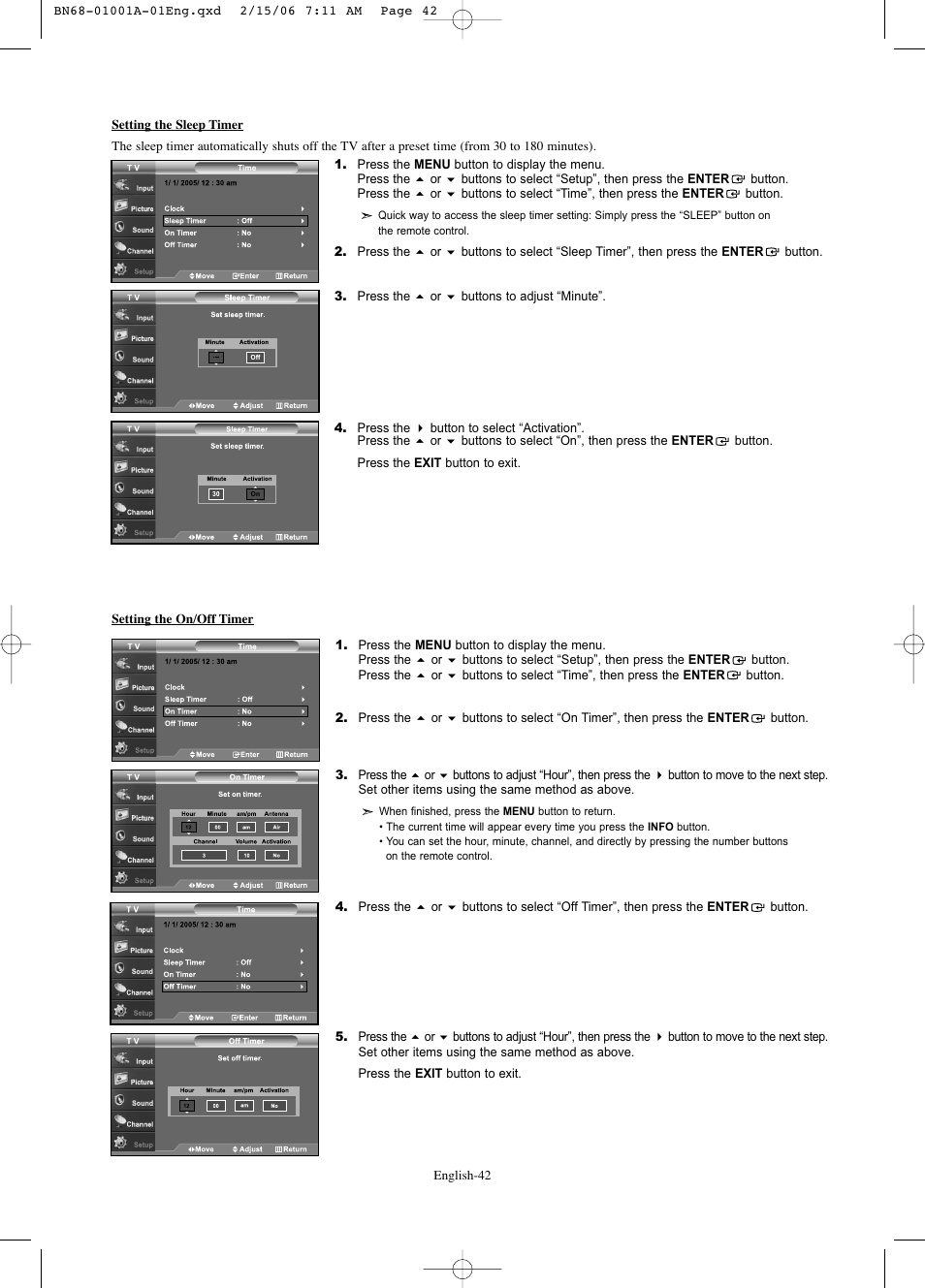 Samsung LNS4041DX-XAP User Manual | Page 44 / 179