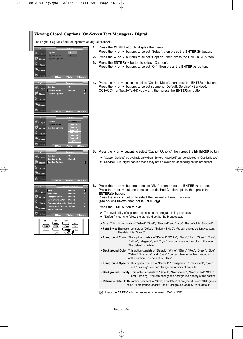 Samsung LNS4041DX-XAP User Manual | Page 48 / 179