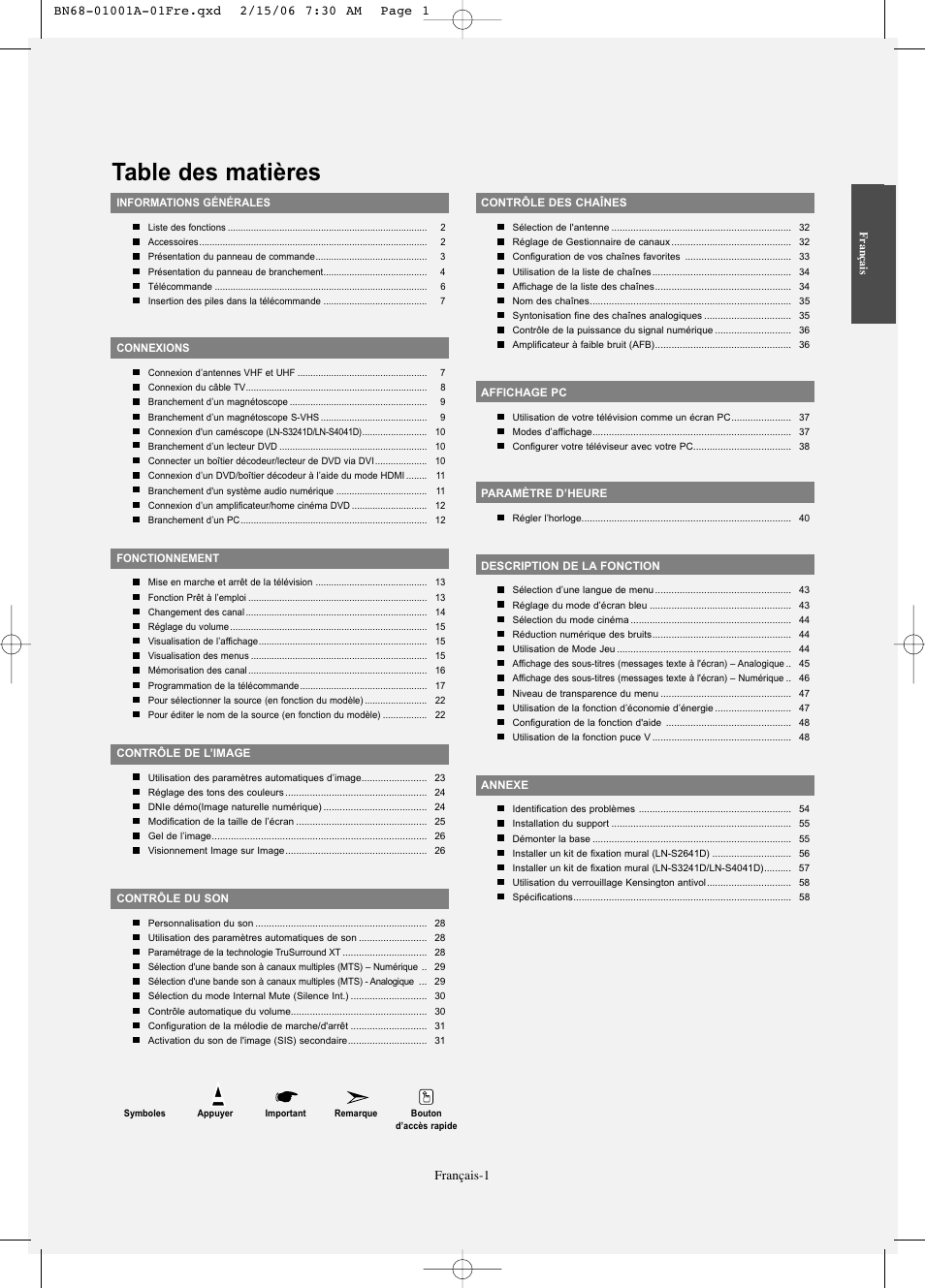 Samsung LNS4041DX-XAP User Manual | Page 62 / 179