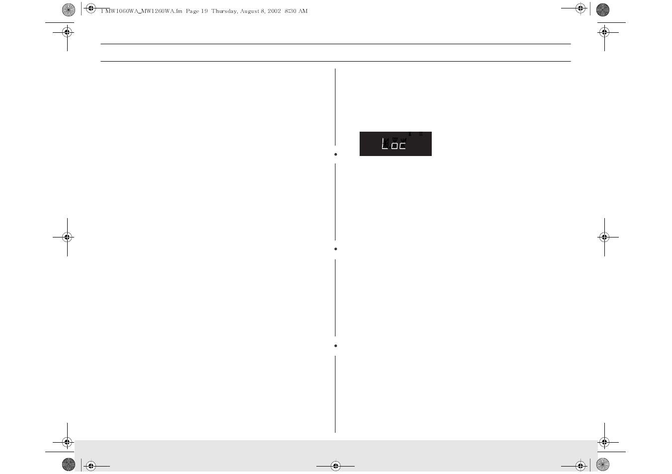 Operation | Samsung MW1030WA-XAA User Manual | Page 19 / 36