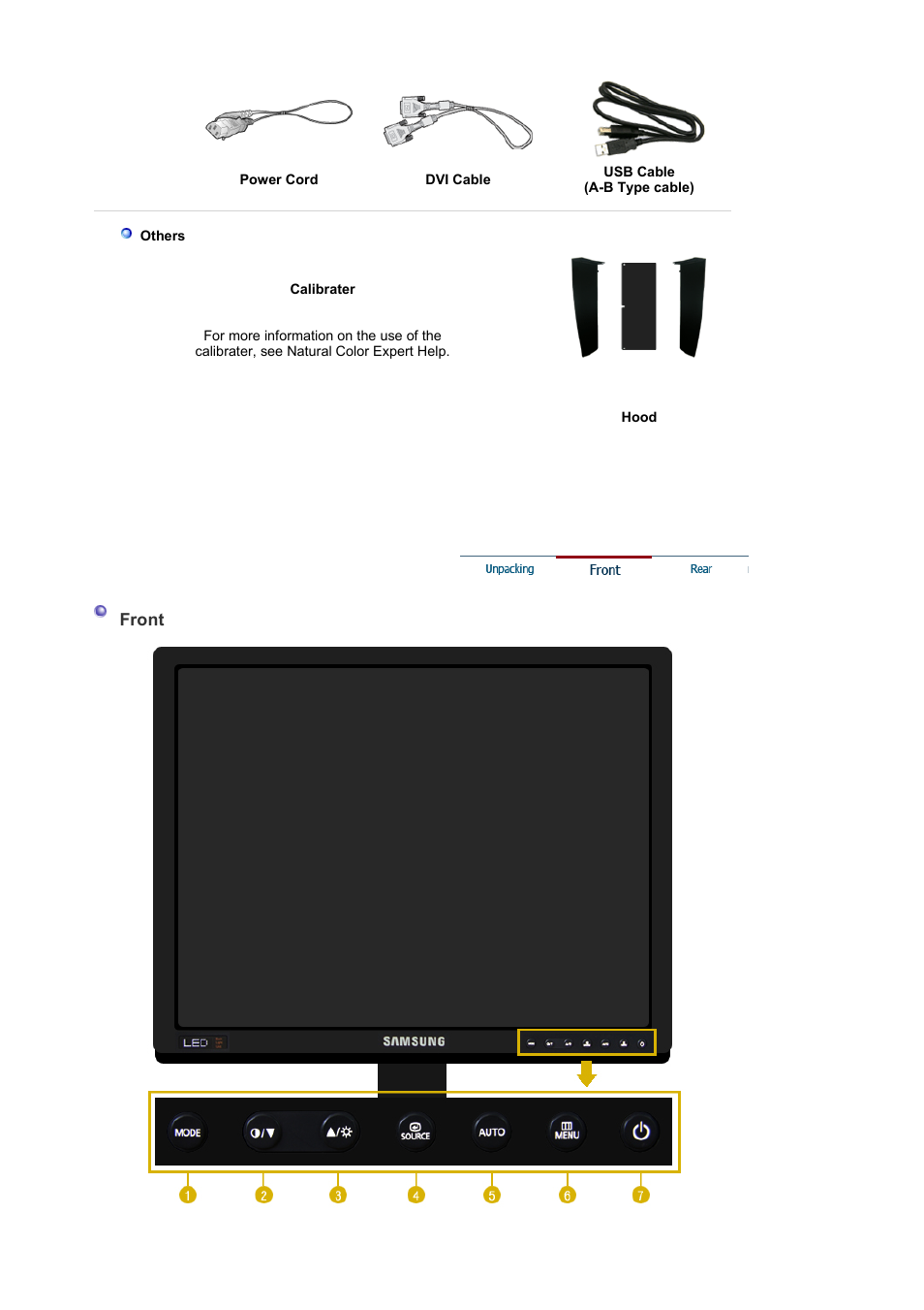 Front | Samsung LS24EDBLB-XAA User Manual | Page 11 / 56