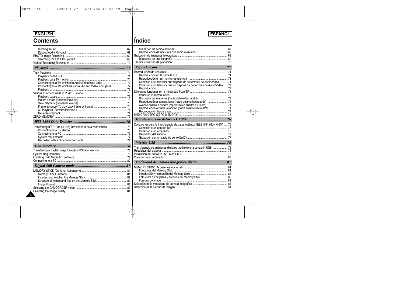 Samsung SC-D903-XAA User Manual | Page 4 / 109