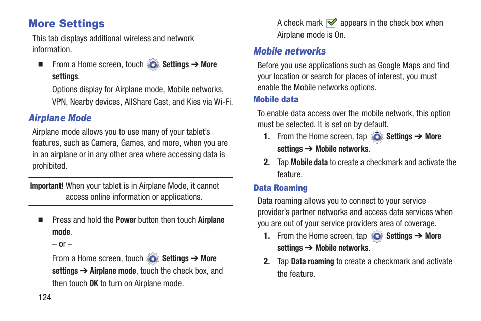 More settings | Samsung SGH-I467ZWAATT User Manual | Page 131 / 201