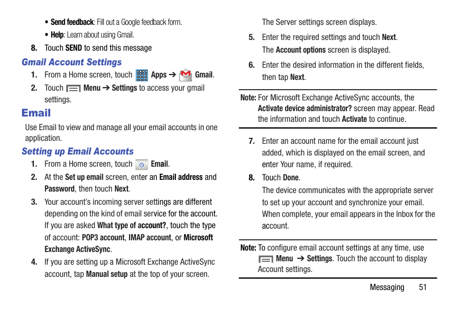 Email, For more | Samsung SGH-I467ZWAATT User Manual | Page 58 / 201