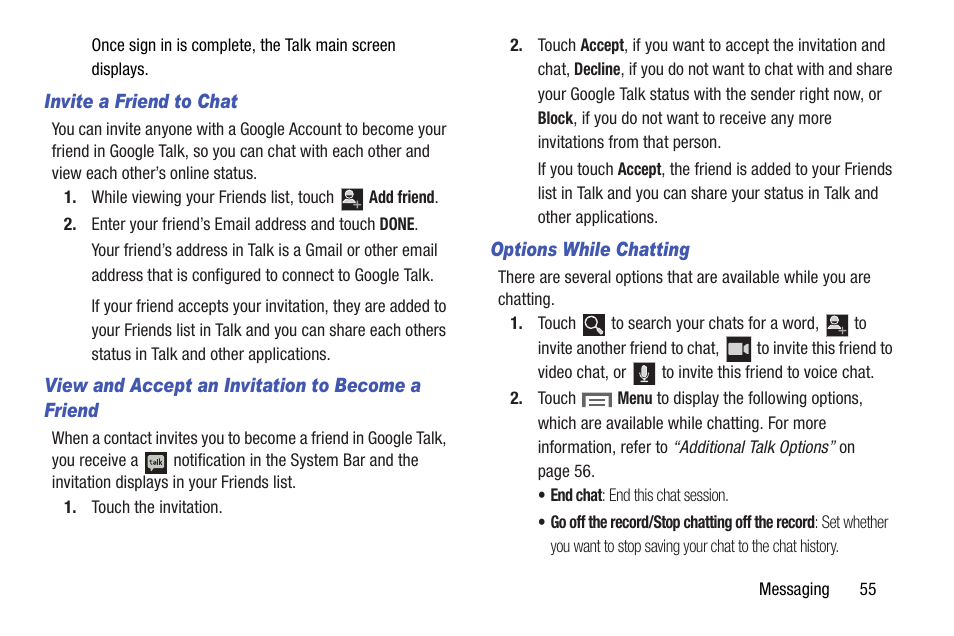 Samsung SGH-I467ZWAATT User Manual | Page 62 / 201