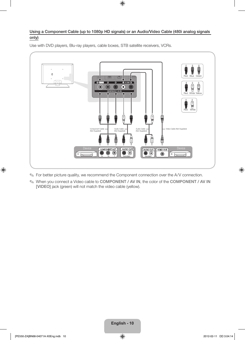 Samsung PN64E550D1FXZA User Manual | Page 10 / 38