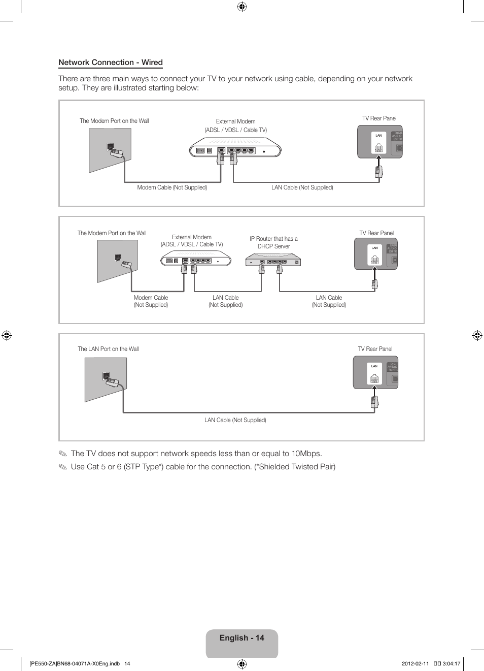 Samsung PN64E550D1FXZA User Manual | Page 14 / 38