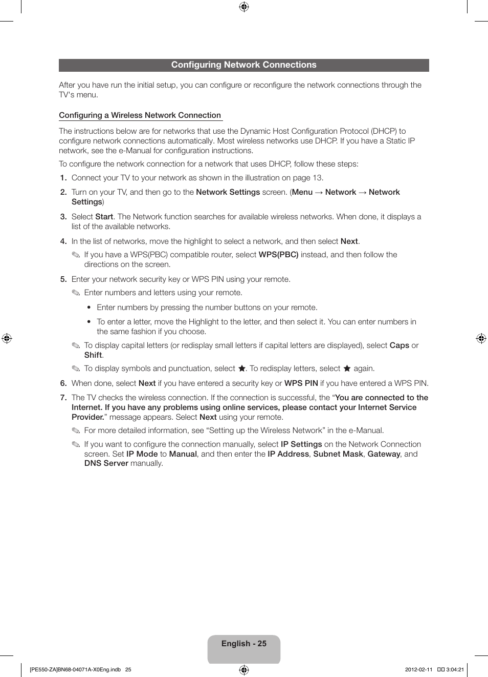 Samsung PN64E550D1FXZA User Manual | Page 25 / 38