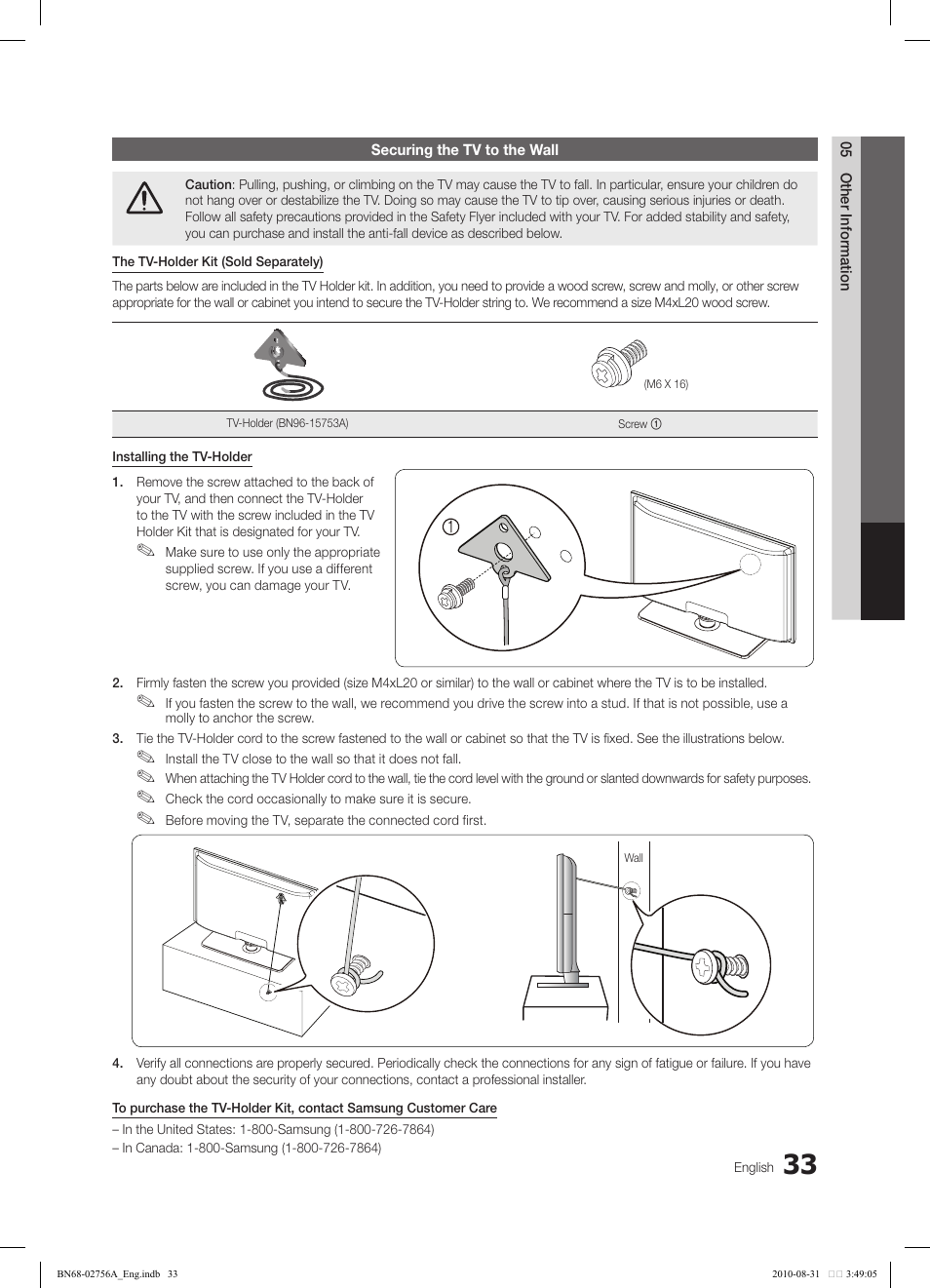 Samsung LN32C540F2DXZA User Manual | Page 33 / 41