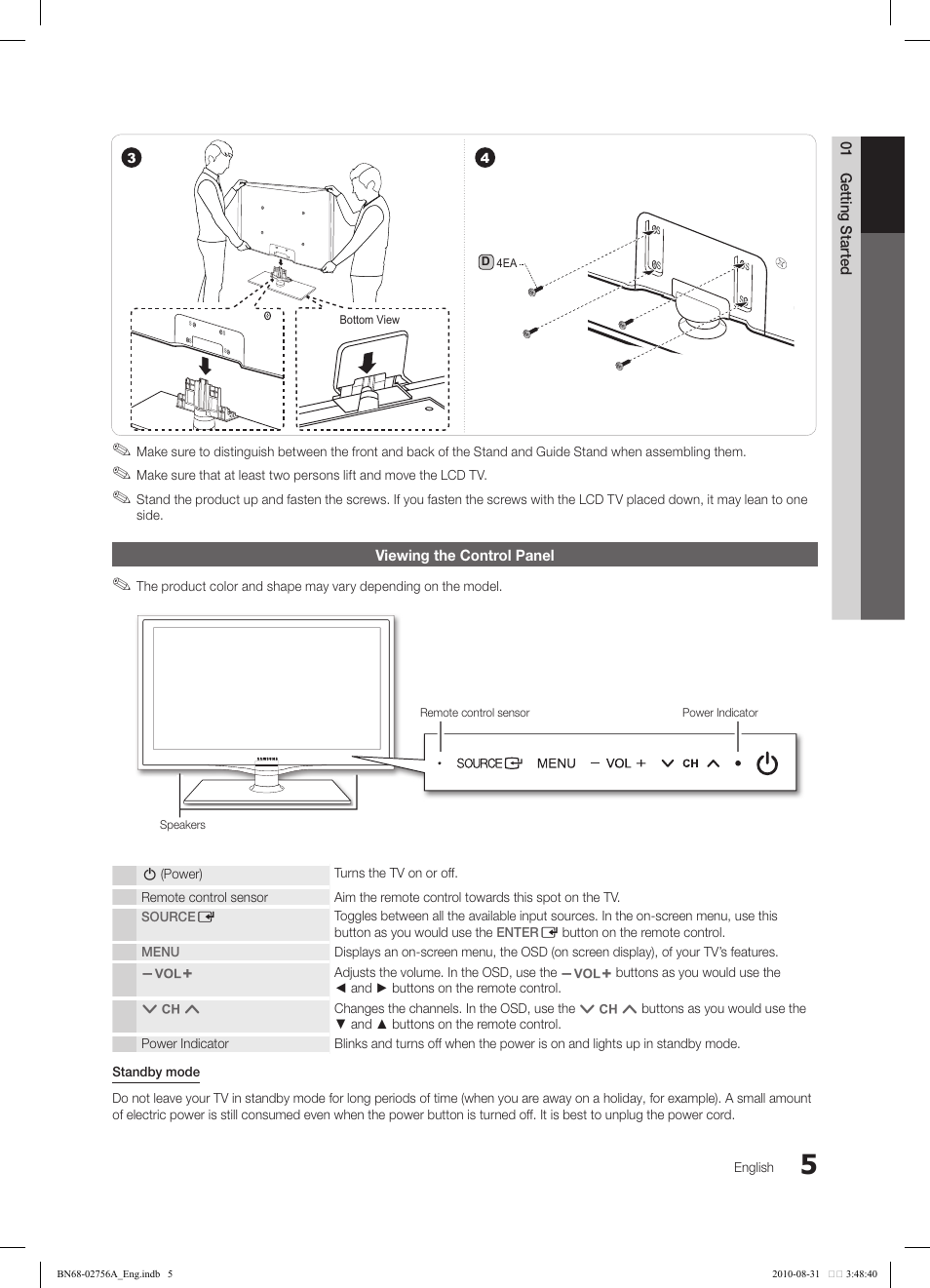 Samsung LN32C540F2DXZA User Manual | Page 5 / 41