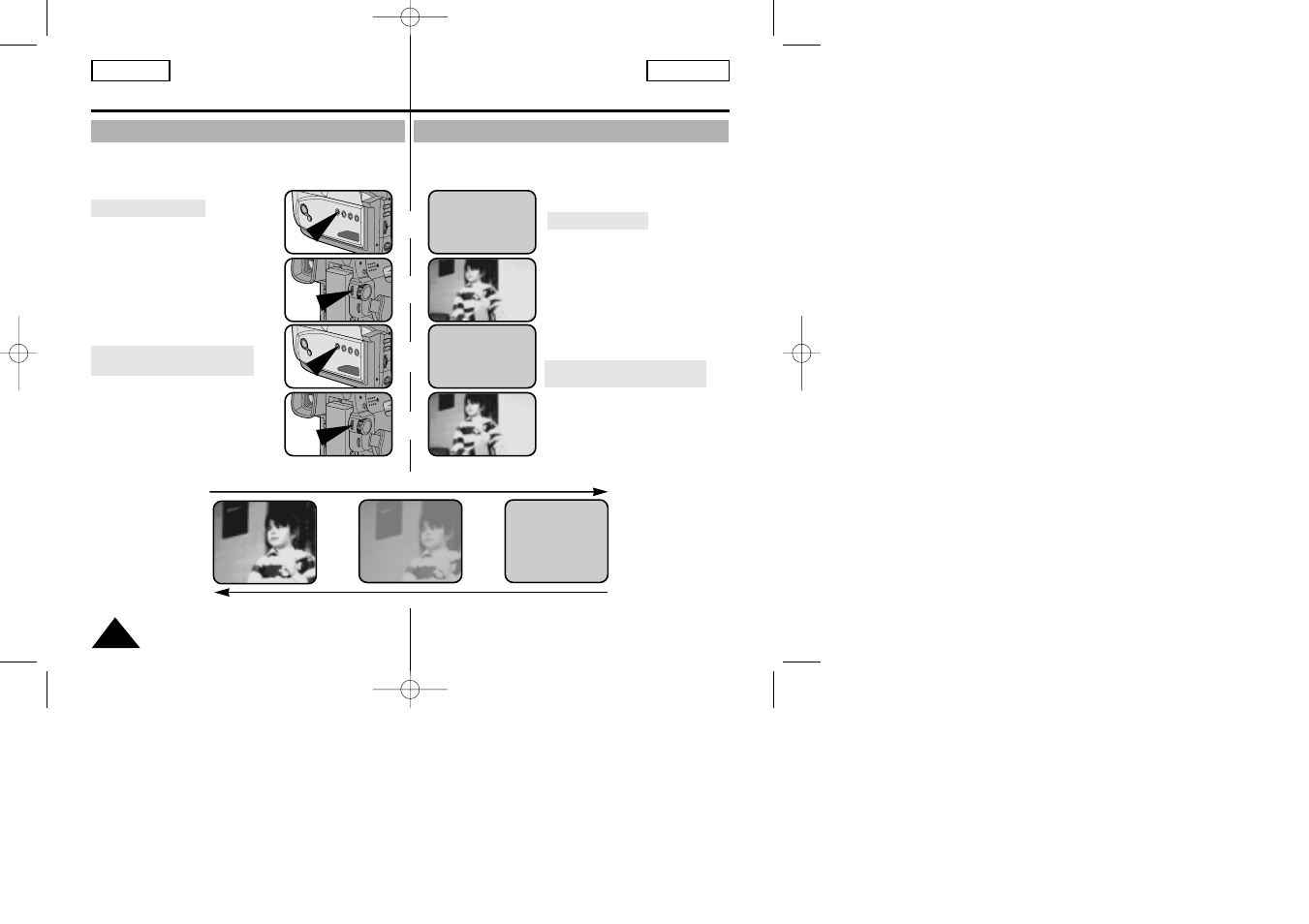 Advanced recording, Filmación avanzada | Samsung SC-W87-XAC User Manual | Page 42 / 60