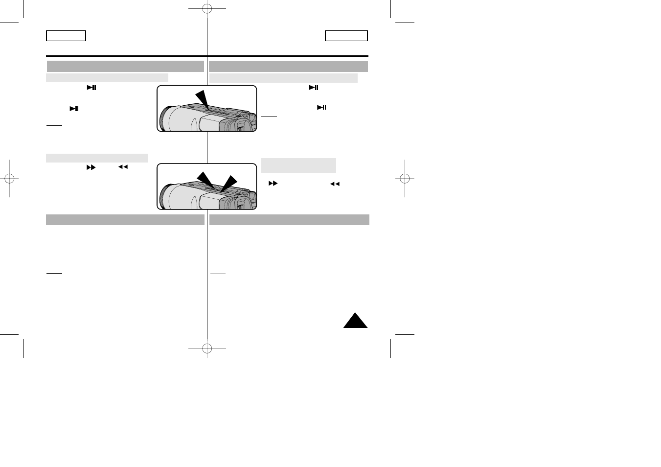 Playing back a tape reproducir una cinta | Samsung SC-W87-XAC User Manual | Page 49 / 60