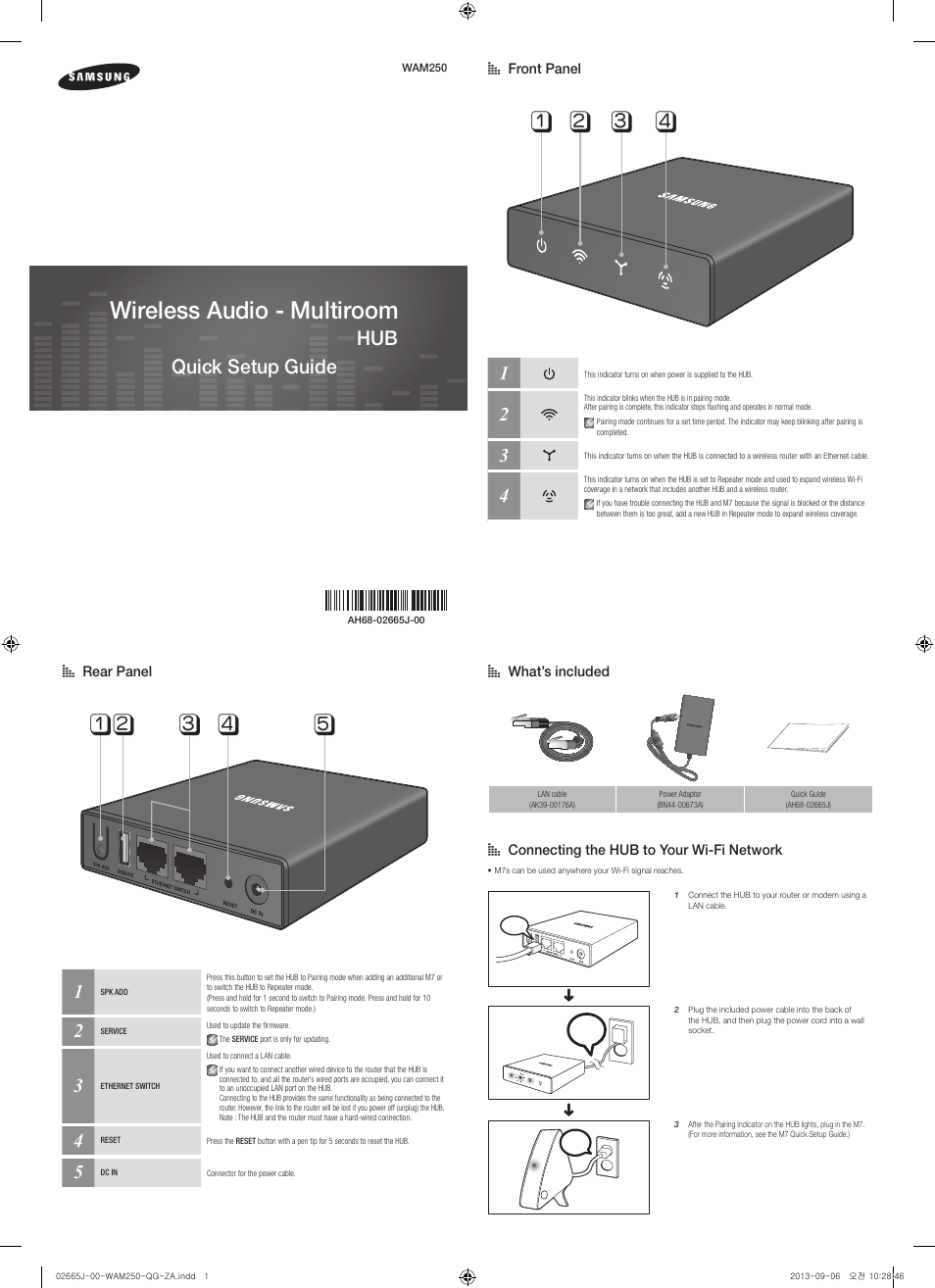 Samsung WAM250-ZA User Manual | 2 pages