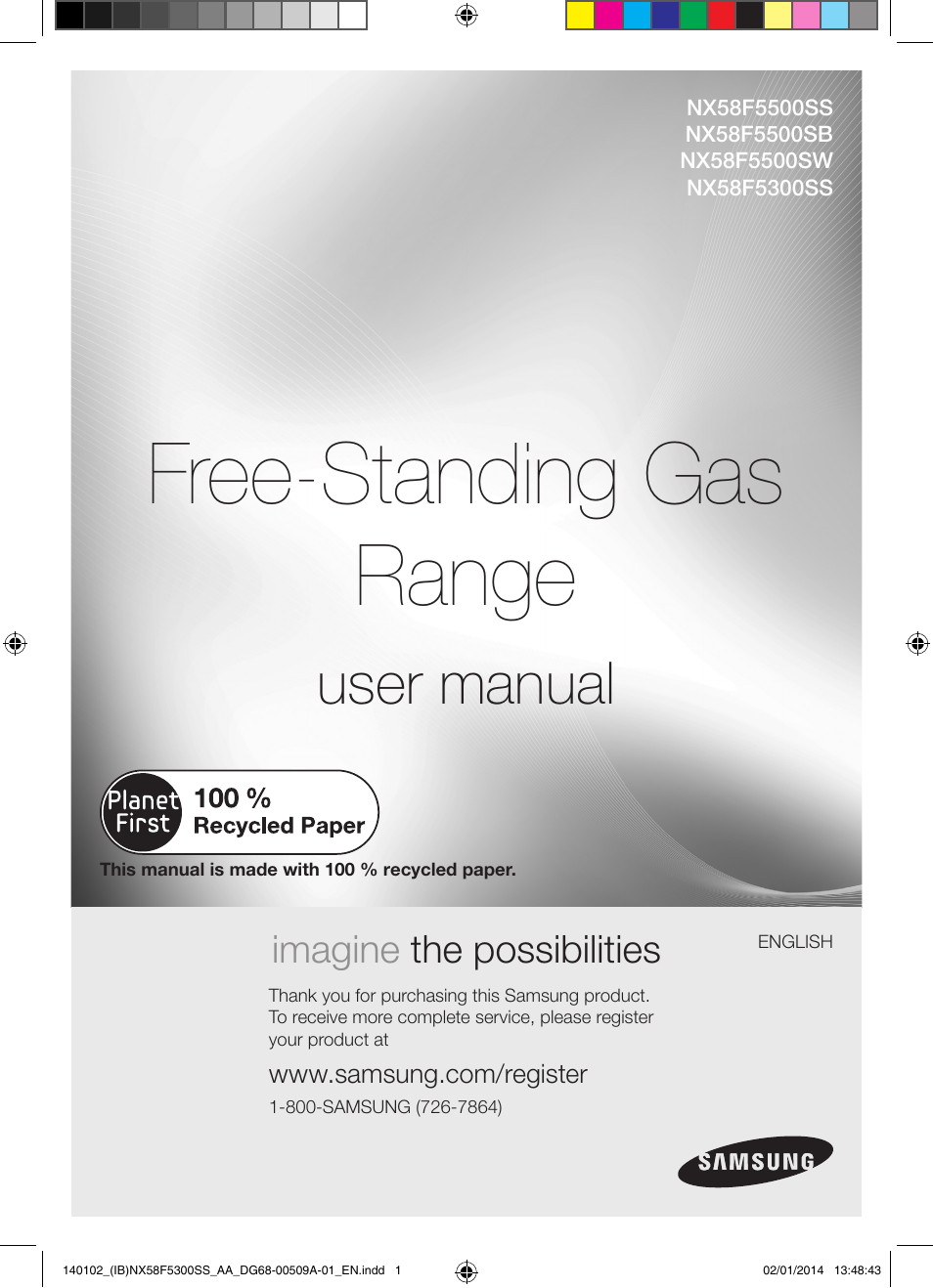 Samsung NX58F5300SS-AA User Manual | 76 pages