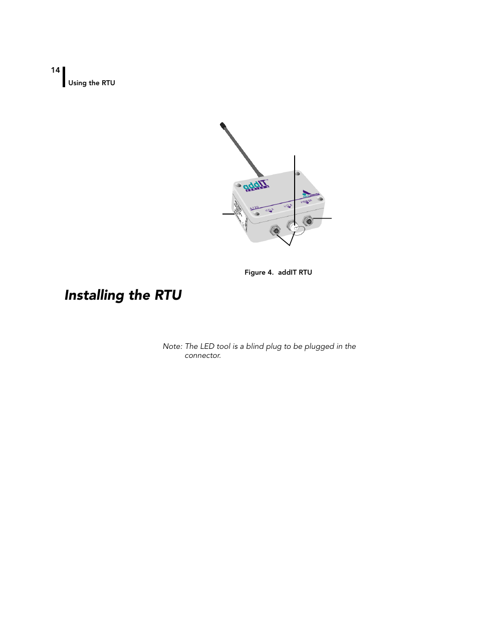 Installing the rtu | Adcon A720 User Manual | Page 14 / 66