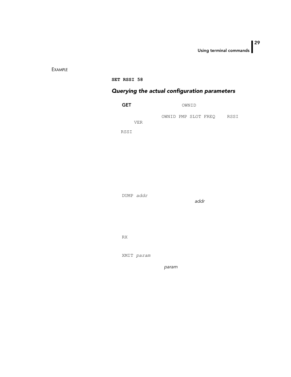Querying the actual configuration parameters | Adcon A720 User Manual | Page 29 / 66
