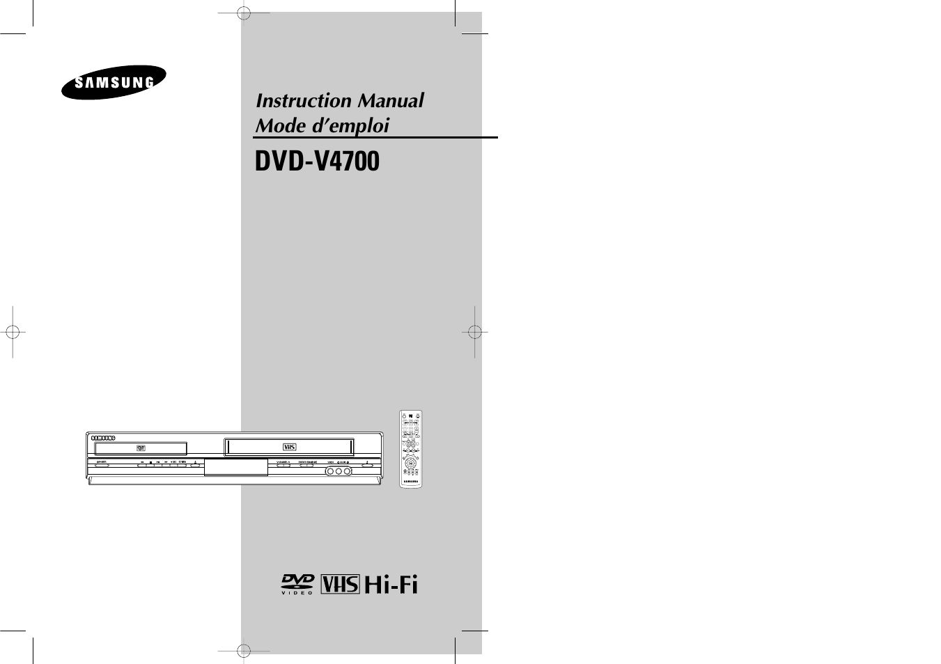 Samsung DVD-V4700-XAC User Manual | 20 pages