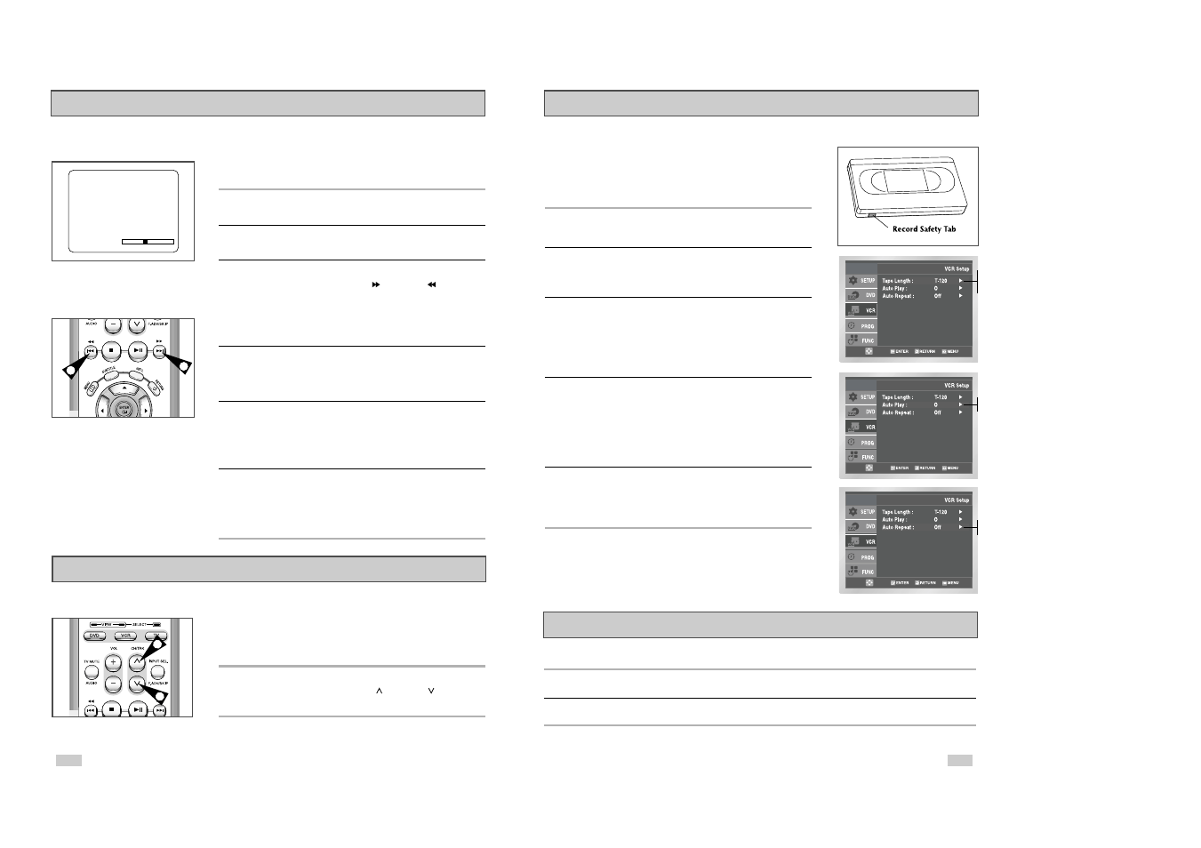 Auto play s-vhs playback, Special vcr playback features, Tracking | Samsung DVD-V3500-XAA User Manual | Page 28 / 35