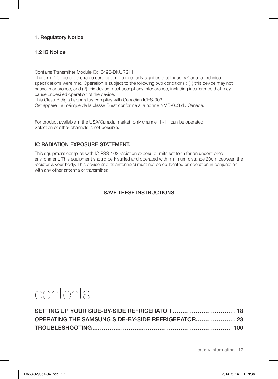 Samsung RS27FDBTNSR-AA User Manual | Page 17 / 312