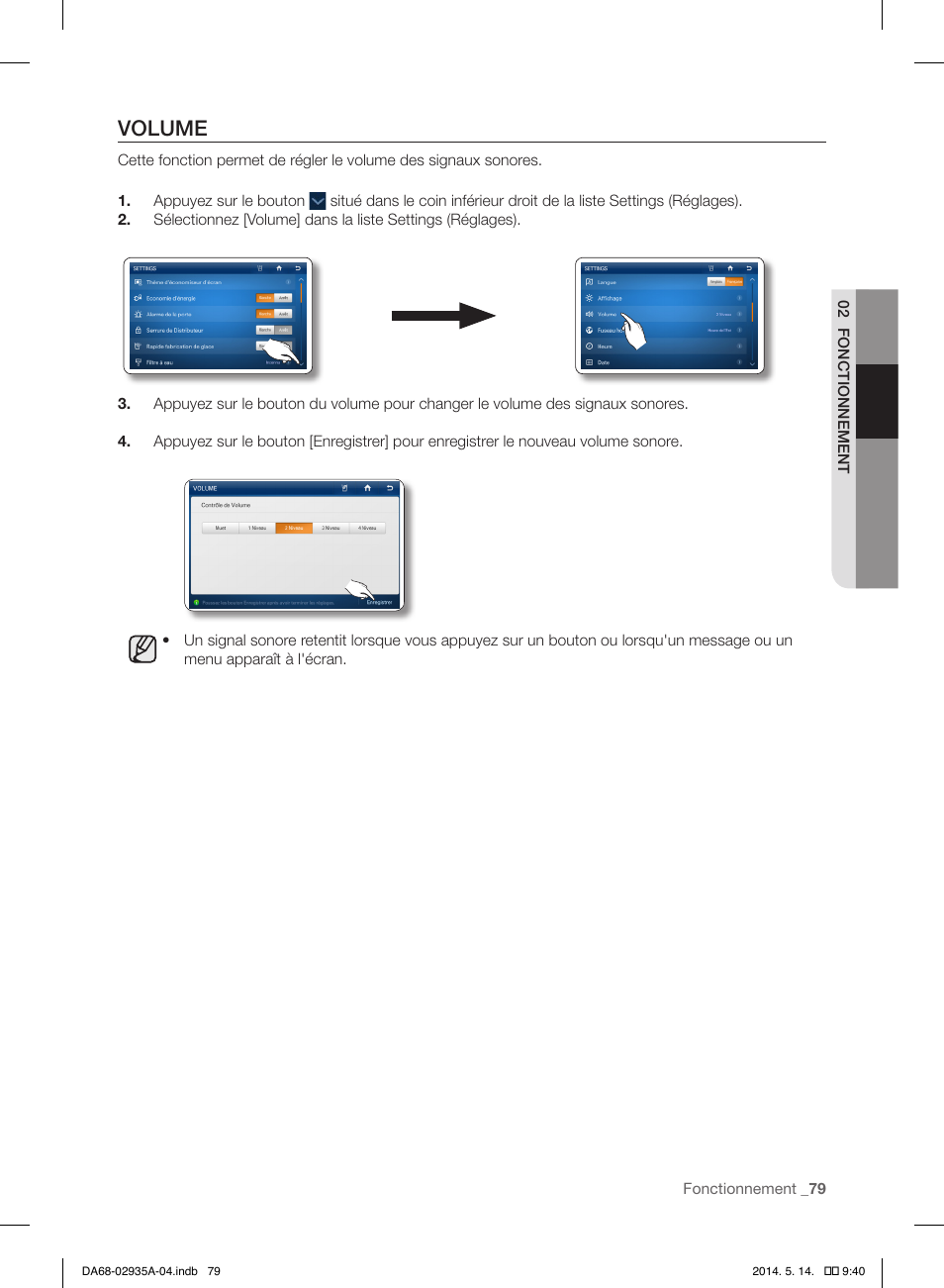 Volume | Samsung RS27FDBTNSR-AA User Manual | Page 185 / 312