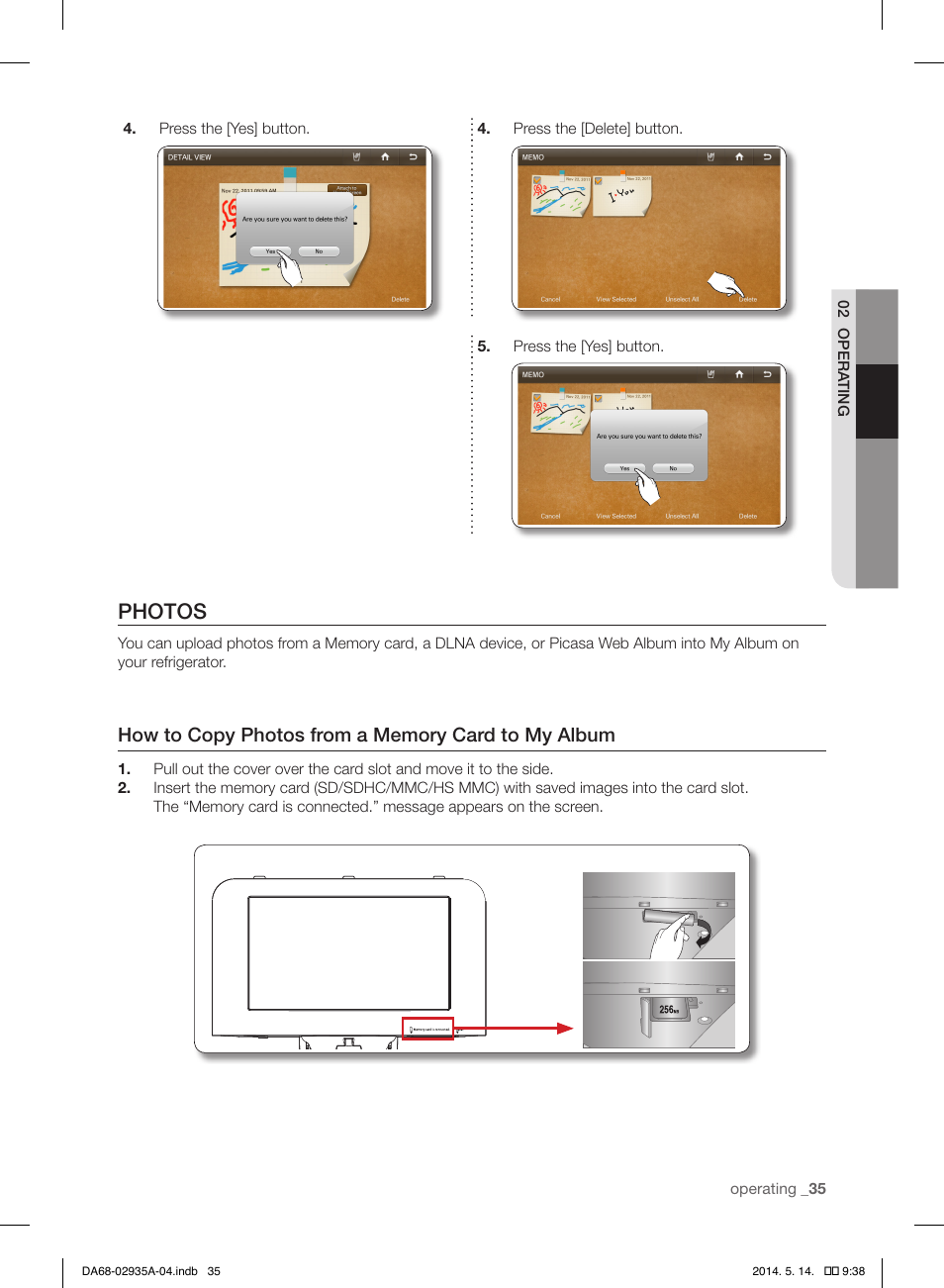 Photos | Samsung RS27FDBTNSR-AA User Manual | Page 35 / 312