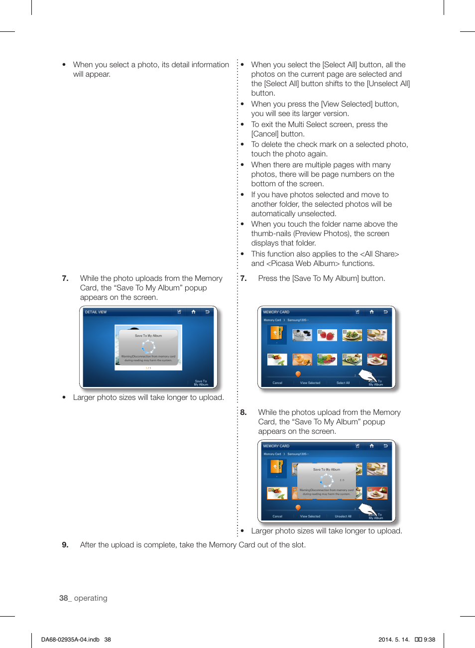 Samsung RS27FDBTNSR-AA User Manual | Page 38 / 312