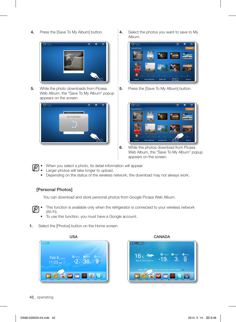 Samsung RS27FDBTNSR-AA User Manual | Page 42 / 312