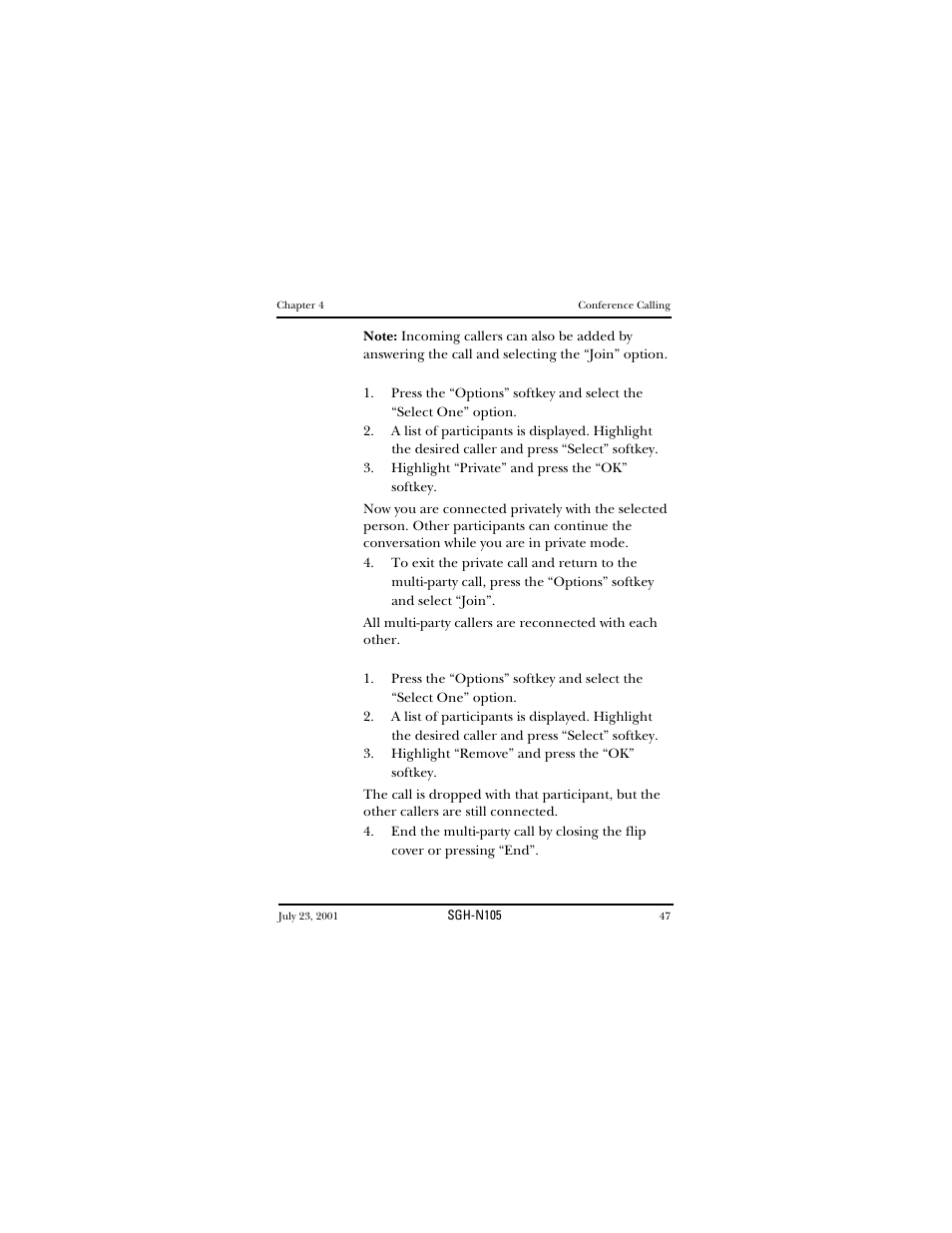 Samsung SGH-N105GV-XAR User Manual | Page 47 / 130