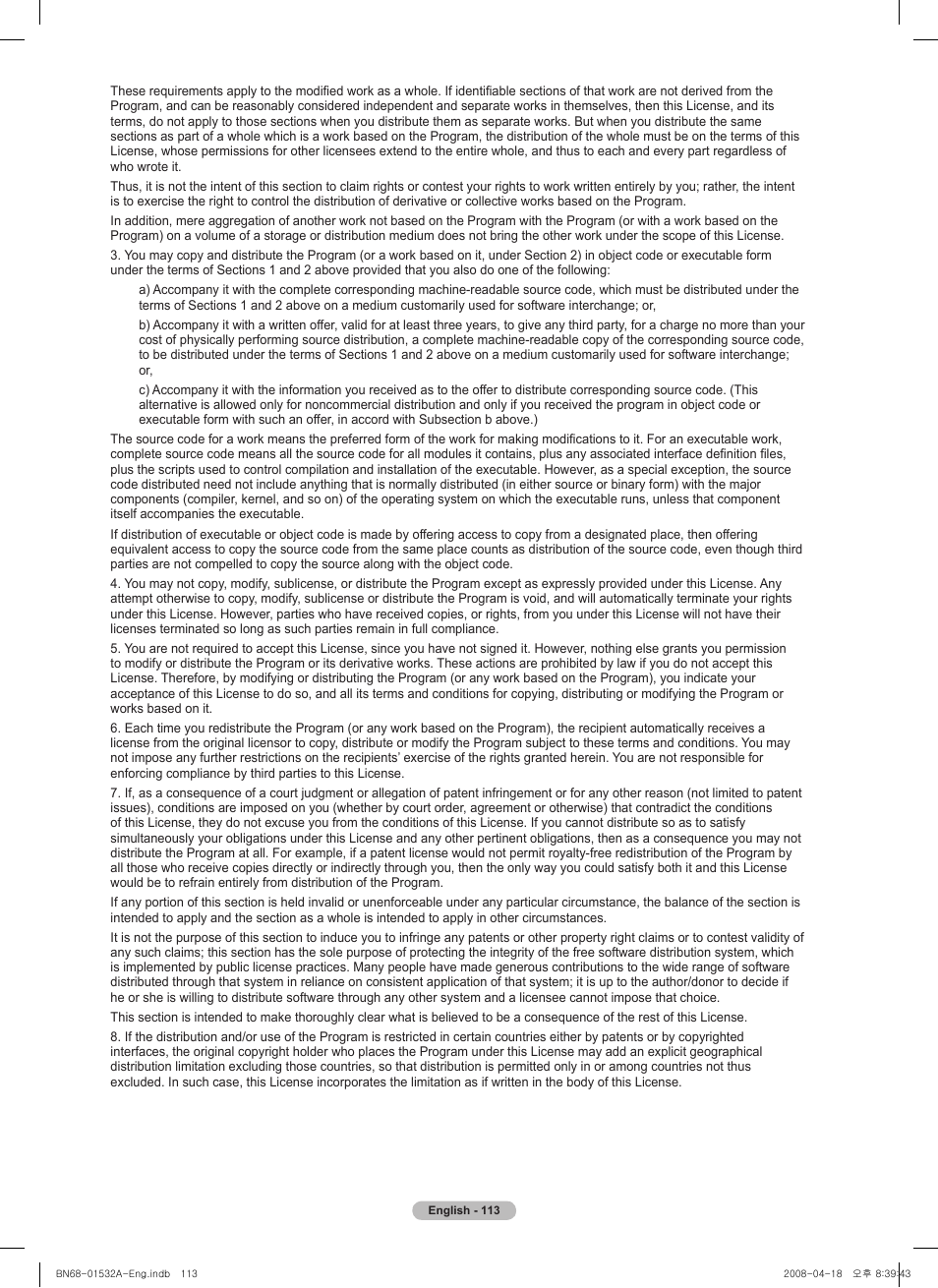 Samsung PN50A650T1FXZA User Manual | Page 113 / 232