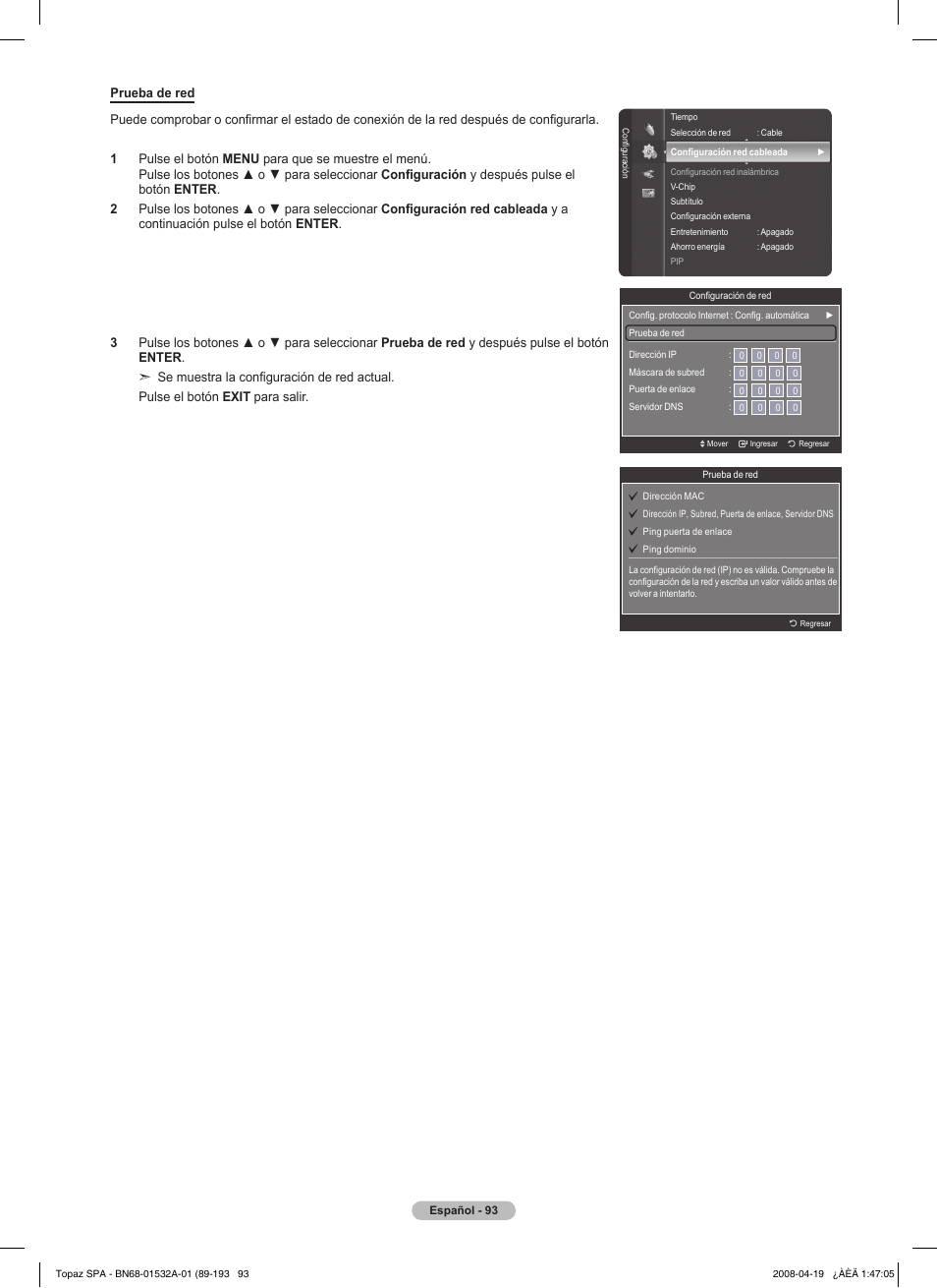 Samsung PN50A650T1FXZA User Manual | Page 212 / 232