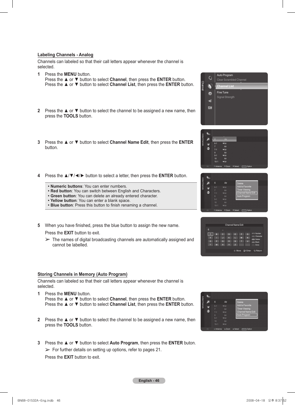 Samsung PN50A650T1FXZA User Manual | Page 46 / 232