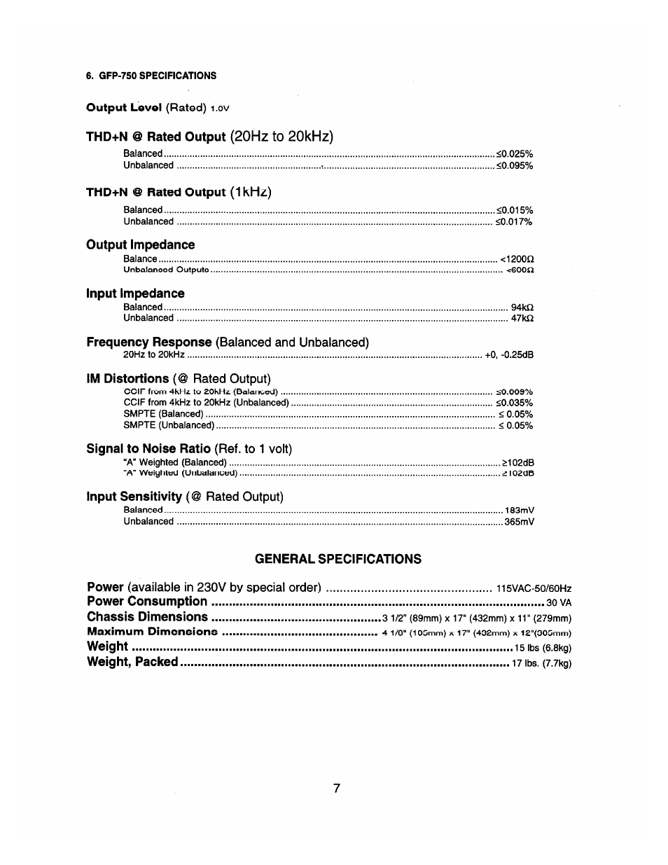Adcom GFP-750 User Manual | Page 8 / 8