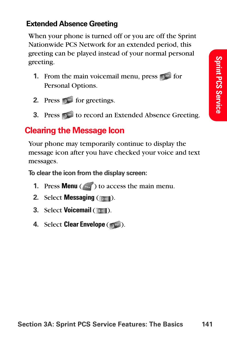 Clearing the message icon | Samsung SPH-A560ABSXAR User Manual | Page 151 / 189