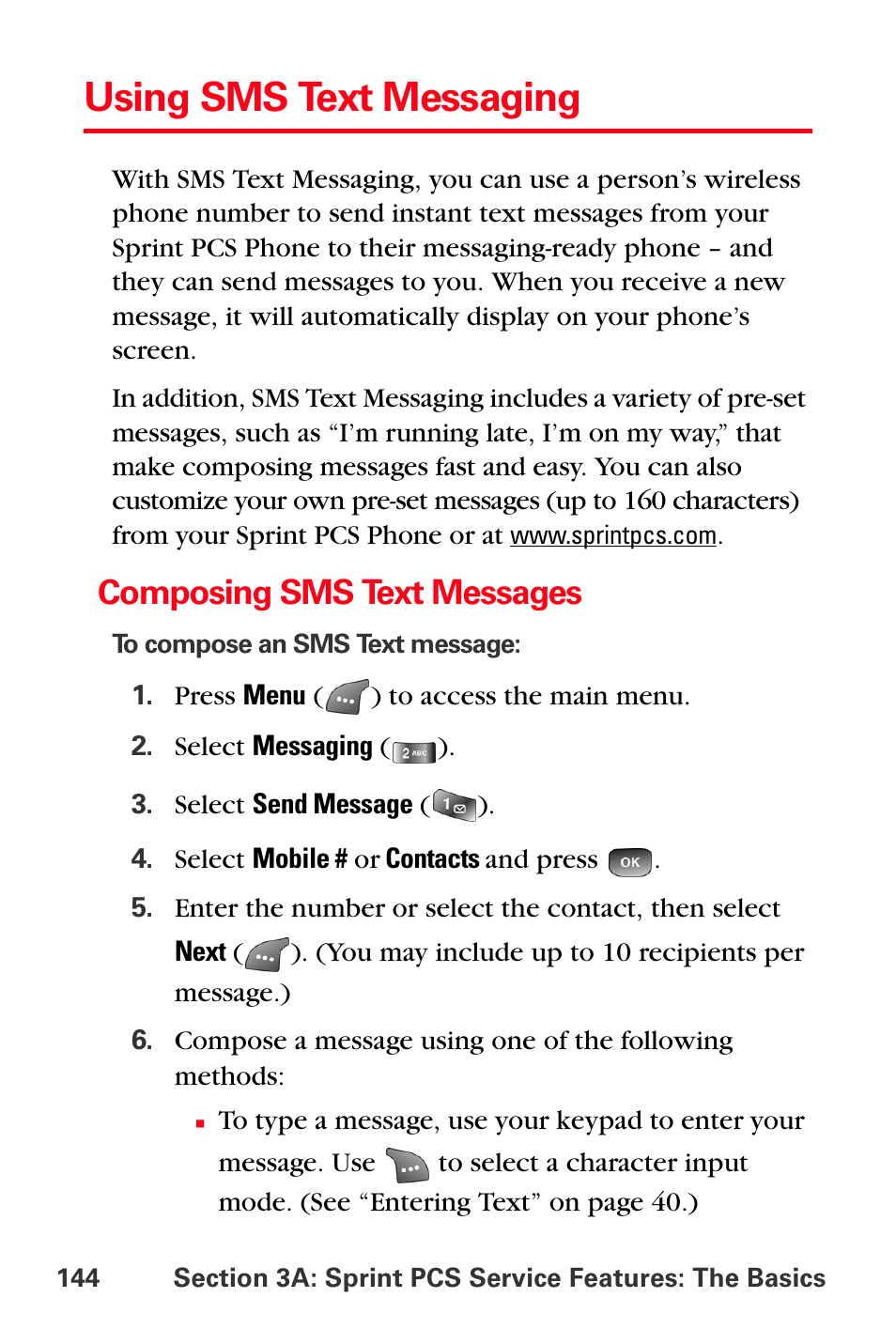 Using sms text messaging, Composing sms text messages | Samsung SPH-A560ABSXAR User Manual | Page 154 / 189