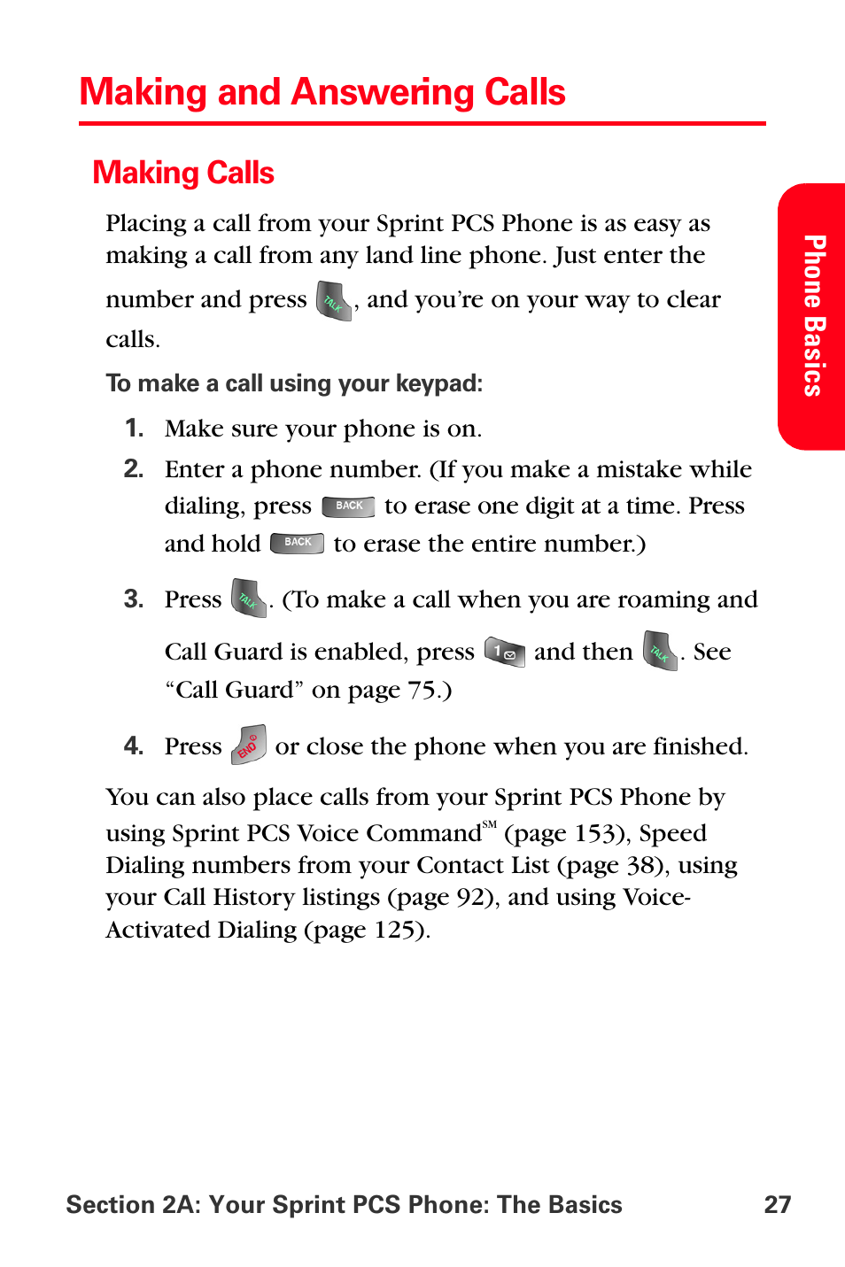 Making and answering calls, Making calls | Samsung SPH-A560ABSXAR User Manual | Page 37 / 189