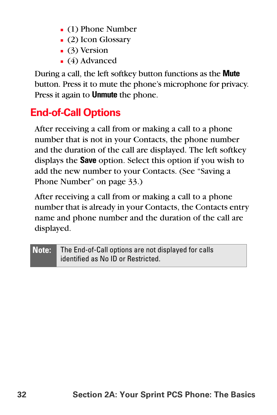 End-of-call options | Samsung SPH-A560ABSXAR User Manual | Page 42 / 189