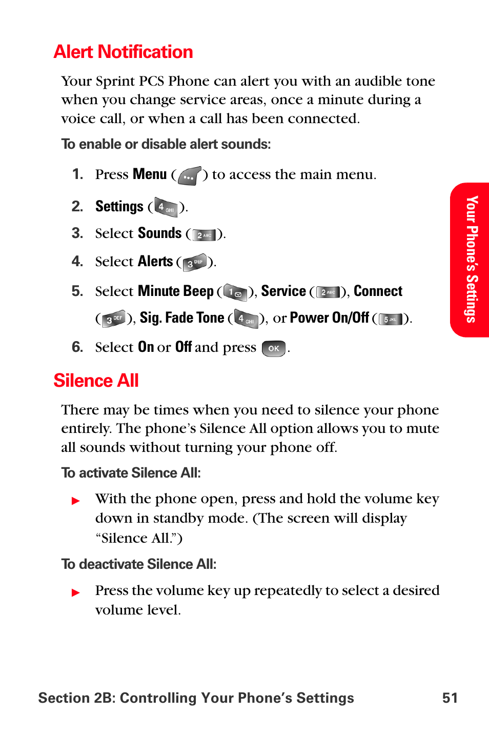 Alert notification, Silence all | Samsung SPH-A560ABSXAR User Manual | Page 61 / 189