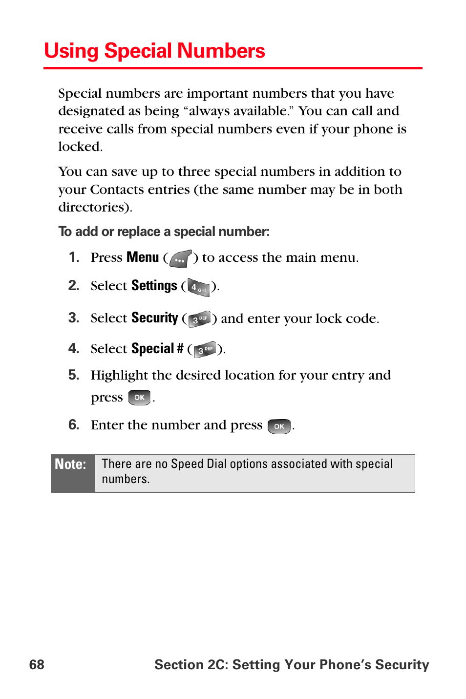 Using special numbers | Samsung SPH-A560ABSXAR User Manual | Page 78 / 189