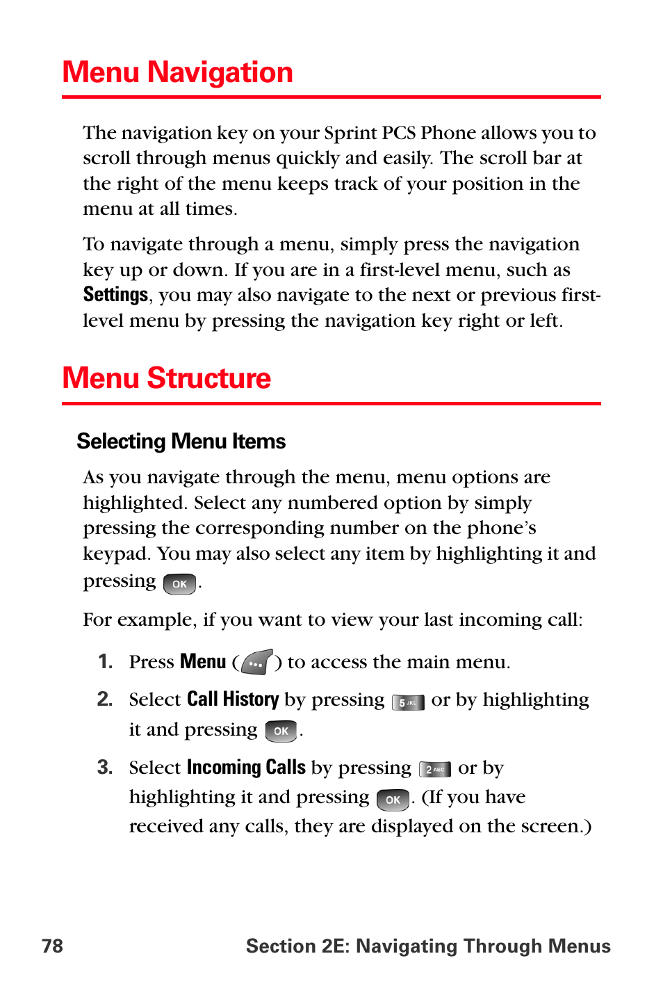 Menu navigation, Menu structure | Samsung SPH-A560ABSXAR User Manual | Page 88 / 189