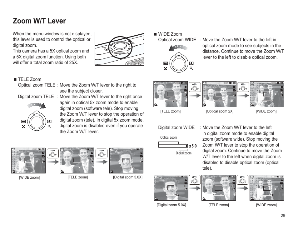 Zoom w/t lever | Samsung EC-SL630ZBPSUS User Manual | Page 30 / 103