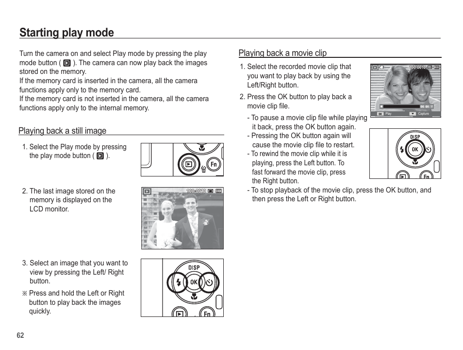 Starting play mode | Samsung EC-SL630ZBPSUS User Manual | Page 63 / 103