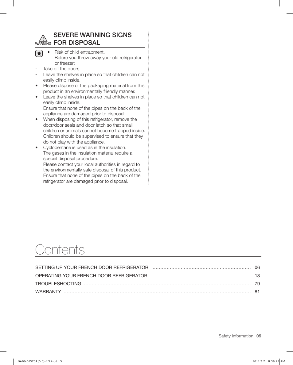 Samsung RF4289HARS-XAA User Manual | Page 5 / 86