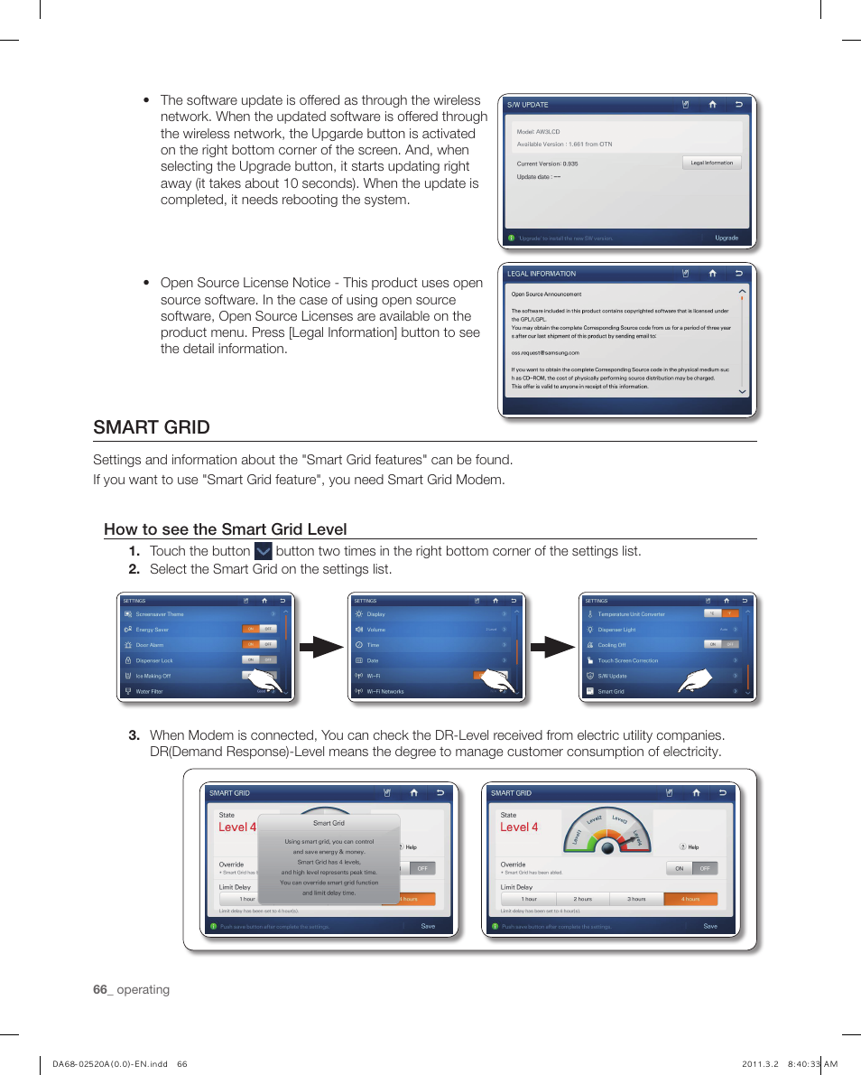 Smart grid, How to see the smart grid level | Samsung RF4289HARS-XAA User Manual | Page 66 / 86